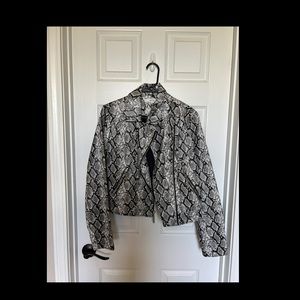 Kensie Snake Print Leather Jacket!